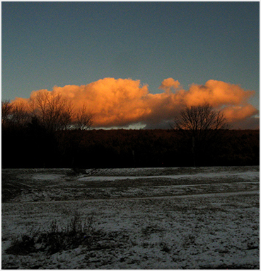 Cloud at sunset.