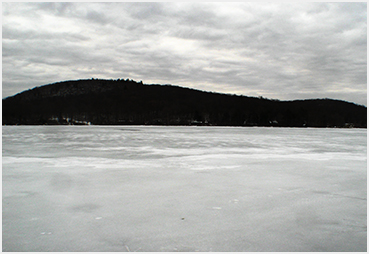 Frozen pond.