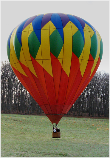 Hot air balloon.