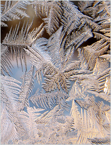 Frost on window.