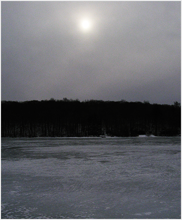 Frozen lake.